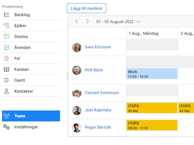 Project planning ui