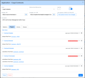 The trigger tab on an Integration App in Copyl Integration Platform