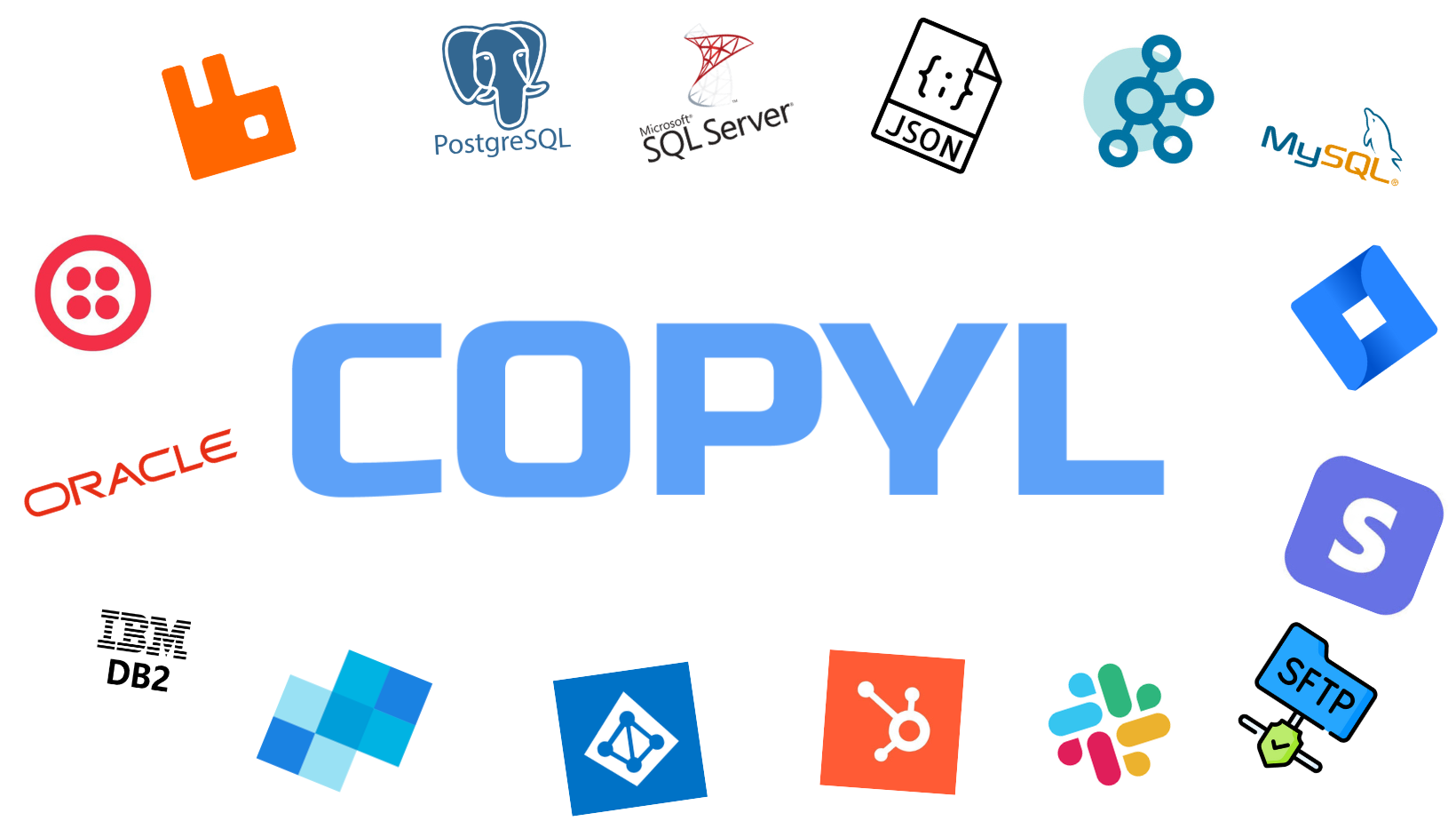 Connetors for Copyl Integration Platform covers all major databases, message brokers, file management etc